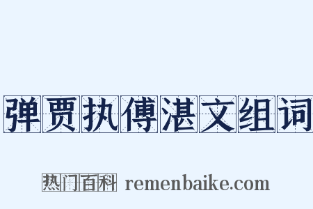 弹贾执傅湛文组词是什么意思的图片
